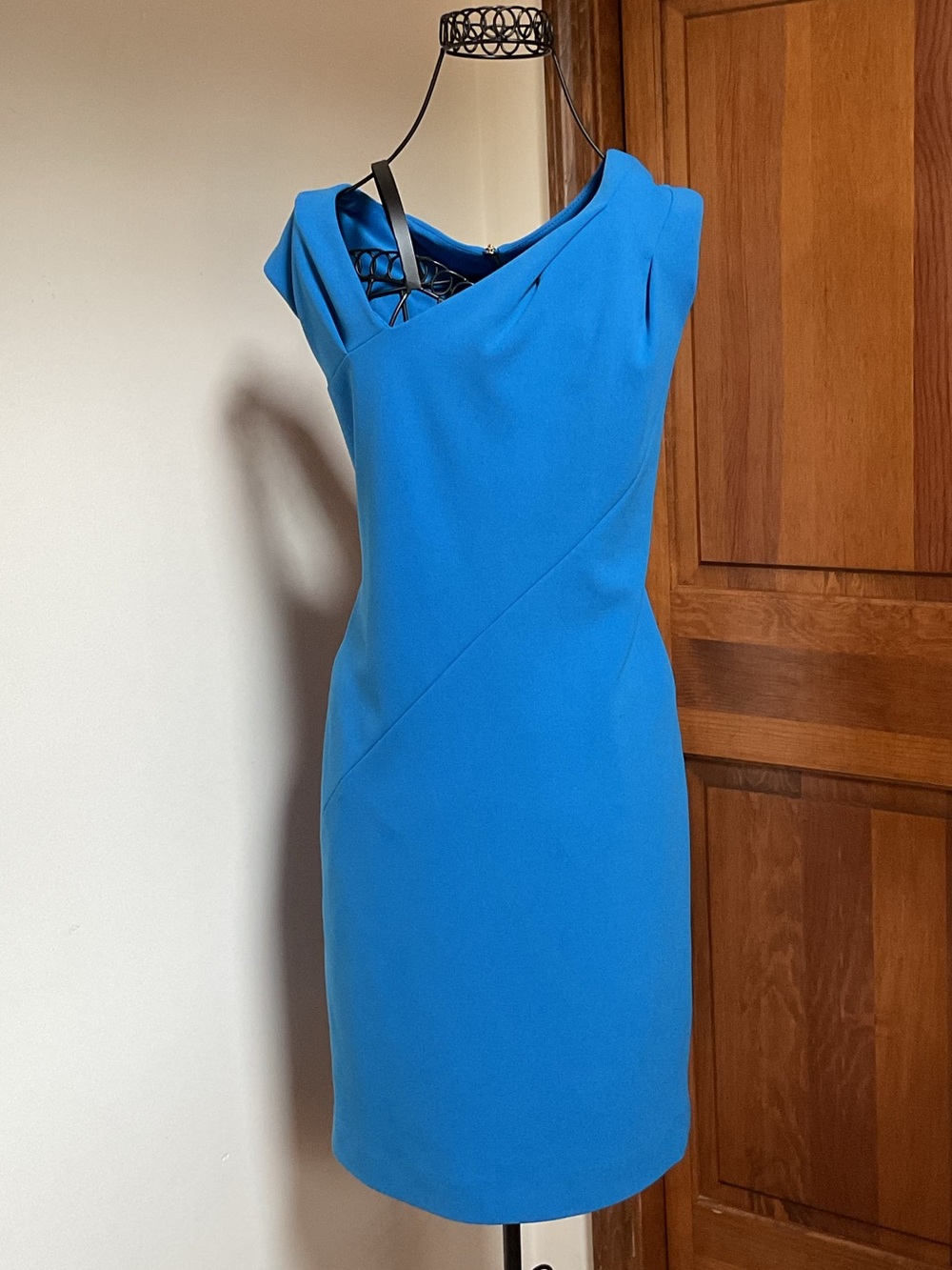 DKNY Cobalt One-Shoulder Sheath Dress 12